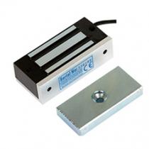 Ajtótartó mágnes, 60 kg tartóerő, 24VDC tápfeszültség, szinterezett fém ház, 80x38x25mm