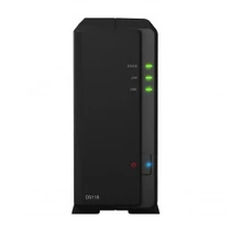 Synology NAS Storage 1 fiókos DS118 1,4Ghz, 1GB DDR4 RAM, 1x GBE, 2x USB 3.0