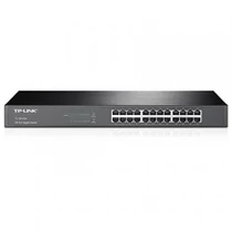 TP-Link TL-SG1024, 24 portos gigabites Switch, 24 db 10/100/1000M RJ45 port, 1 U 19 hüvelykes keretbe szerelhető acél burkolat