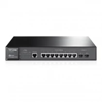 TP-Link TL-SG3210 10 portos gigabites L2 vezérlésű Switch, 8 db 10/100/1000 Mbps RJ45 port, köztük 2 gigabites SFP foglalat, Port/címke/MAC/protokoll