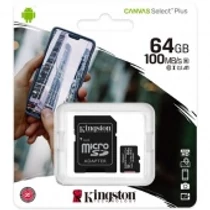 Kingston 64GB Canvas Select Plus Class 10 UHS-1 microSDHC memóriakártya