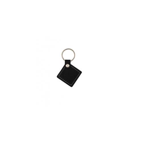Bőr proximity kulcstartó, RFID (125 kHz EM), TK4100 chip. Fekete színű