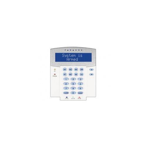 Egy vagy több partícióhoz rendelhető (max 8) beléptetős buszos LCD kezelő beépített kártyaolvasóval,programozható címkékkel, Digiplex és EVO központokhoz