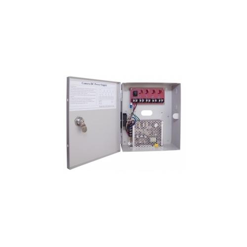 Fém dobozos CCTV 230 V / 12 V-os tápegység videotechnikai rendszerekhez