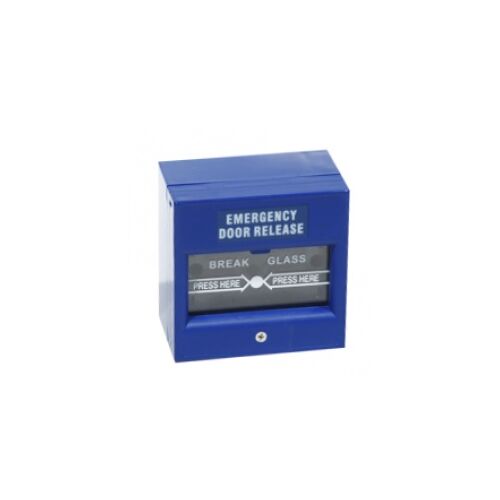 ABK 900E Betörhető üvegű vésznyitó, kék színű (NO/NC/COM)